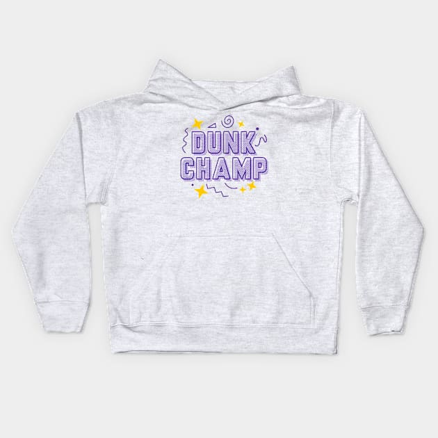 Dunk Champ Court Purple University Gold Kids Hoodie by funandgames